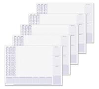 SIGEL H6355/5 Lot de 5 Sous-mains en papier, calendriers sur 3 ans et semainier, design lilac, A2 (59.5 x 41 cm), bleu et blanc, 5 x 30 feuilles