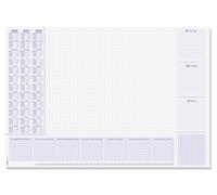SIGEL H6355 Sous-mains en papier, calendriers sur 3 ans et semainier, design lilac, A2 (59.5 x 41 cm), lilas et blanc, 30 feuilles