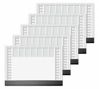 SIGEL H6365/5 Lot de 5 Sous-mains en papier, calendriers sur 2 ans et semainier, design office, A2 (59.5 x 41 cm), avec bande de protection, noir et blanc, 5 x 40 feuilles