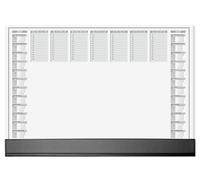 SIGEL H6365 Sous-main en papier, calendriers sur 2 ans et semainier, design office, A2 (59.5 x 41 cm), avec bande de protection, noir et blanc, 40 feuilles
