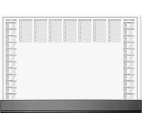 SIGEL H6365 Sous-main en papier, calendriers sur 2 ans et semainier, design office, A2 (59.5 x 41 cm), avec bande de protection, noir et blanc, 40 feuilles