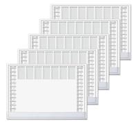 SIGEL H6366/5 Lot de 5 Sous-mains en papier, calendriers sur 2 ans et semainier, design protect, A2 (59, 5 x 41 cm), avec bande de protection, gris et blanc, 5 x 40 feuilles