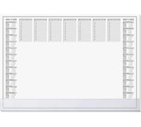 Sigel Sous-main papier H6366 A2 59,5x41 cm – Design Protect, calendriers 2 ans/semainier, gris/blanc