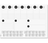Sigel H6506 Sous-main planning hebdomadaire blanc, noir (l x H) 42 cm x 29.70 cm