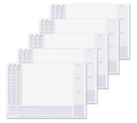 SIGEL H7355/5 Lot de 5 Sous-mains en papier, calendriers sur 3 ans et semainier, design lilac, A2 (59.5 x 41 cm), bleu et blanc, 5 x 30 feuilles