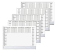 SIGEL H7366/5 Lot de 5 Sous-mains en papier, calendriers sur 2 ans et semainier, design protect, A2 (59, 5 x 41 cm), avec bande de protection, gris et blanc, 5 x 40 feuilles