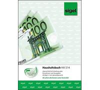 SIGEL HA514 Livre de ménage pour économiser correctement, A5, pour écrire toutes les entrées et dépenses, en papier durable