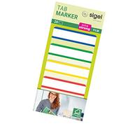 SIGEL Hn202 Marque-Pages Rigides "Tab Marker" en Film Transparent, 20 Feuilles de 3,8 X 5 cm, 4 Couleurs