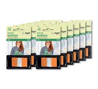SIGEL HN494 Marque-pages adhésifs en papier film transparent, en distributeur Z, 600 feuilles de 4,3 x 2,5 cm, Color-Tip orange