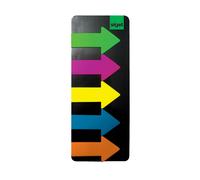 SIGEL HN600 PageMarkers, Index Sticky Notes, Film, Transparent, Big Arrow, 5 col