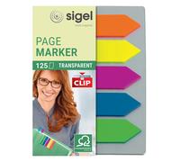 SIGEL Hn611 Marque-Pages Adhésifs en Forme de Flèche, Film Transparent et Leur S