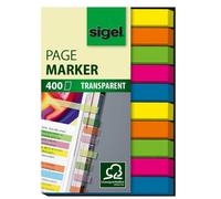 SIGEL HN617 Index repositionnables, film, vert, bleu, violet, jaune, orange, 50x6 mm, 400 bandes
