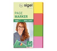 SIGEL Hn630 Marque-Pages Adésifs en Papier, 160 Feuilles de 5 X 2 cm, 4 Couleurs