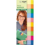 SIGEL Hn650 Marque-Pages Adhésifs en Papier, 500 Feuilles de 5 X 1,5 cm, 10 Couleurs