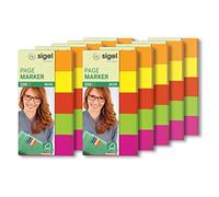 SIGEL Hn655 Marque-Pages Adésifs en Papier, 2000 Feuilles de 5 X 1,2 cm, 5 Couleurs