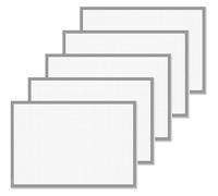 SIGEL HO260 Lot de 5 sous-main en papier, à petits carreaux, 59.5 x 41 cm, gris, 30 feuilles