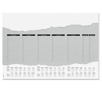 SIGEL HO305 Sous-main en papier, calendriers sur 3 ans avec semainier et grille horaire, A2 (59, 5 x 41 cm), blanc et gris, 52 feuilles