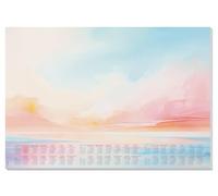 SIGEL HO313 Sous-main en papier, calendriers sur 3 ans et semainier, design magic sunset, A2 (59.5 x 41 cm), bleu/rose/orange/jaune, 30 feuilles