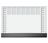 SIGEL HO365 Sous-main en papier, calendriers sur 2 ans et semainier 2023/24, A2 (59.5 x 41 cm), noir et blanc, 40 feuilles