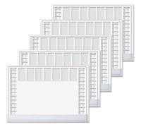 SIGEL HO366 Lot de 5 Sous-mains en papier, calendriers sur 2 ans et semainier, A2 (59, 5 x 41 cm), avec barre de protection, noir et blanc, 5 x 40 feuilles