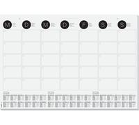 Sigel sigel sous-mains papier / calendrier mural, noir-blanc noir G