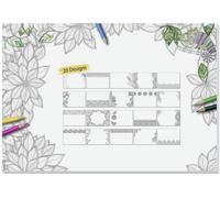 sigel Sous-main en papier HO580 A2 (59,5×41 cm) motifs imprimés noir et blanc FSC 20 feuilles
