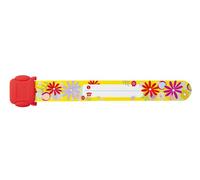 Sigel ID008 Bracelet d'identification pour enfant, réutilisable, Motif Fleurs 19,7 x 3,2 cm, jaune