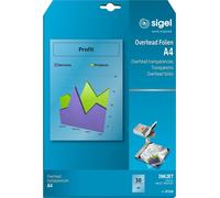 SIGEL IF110 Films pour rétroprojecteur InkJet, transparent, 100 µm, A4, 10 feuilles