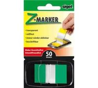 SIGEL HN493 Marque-pages adhésifs en papier film transparent, en distributeur Z, 50 feuilles de 4,3 x 2,5 cm, Color-Tip vert