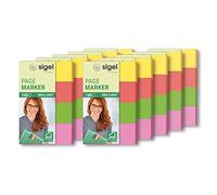 SIGEL Index repositionnables 5 x 8 cm - 10 pièces | HN630, papier FSC, 1600 feuilles, 4 couleurs