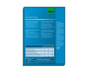 Sigel InkJet Everyday plus Photo Paper IP712 - Brillant - blanc - A4 (210 x 297 mm) - 200 g/m² - 100 feuille(s) papier photo