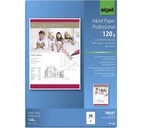 Sigel Papier d'impression jet d'encre Professionnel IP182 – A4 120 g/m² blanc brillant – 50 feuilles