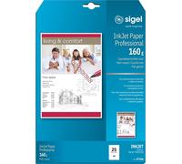 SIGEL IP186 Inkjet Papier Professional, mat, 160 g/m², A4, 25 feuilles