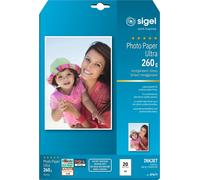 SIGEL IP677 Inkjet Papier photo Ultra, brillant, 260 g/m², A4, 20 feuilles