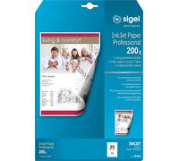 SIGEL IP681 Inkjet Papier Professional, 2 faces mates, 200 g/m², A4, 25 feuilles