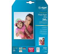 SIGEL IP706 Papier photo jet d'encre Ultra, haute brillance, 260 g/m², 13x18 cm, 18 feuilles
