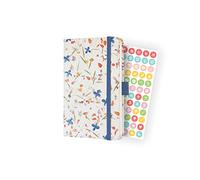 SIGEL J2306 Jolie Agenda semainier 2022 - Bloom Violet - 9,5 x 15 cm - hardcover - 174 pages - beige, bleu