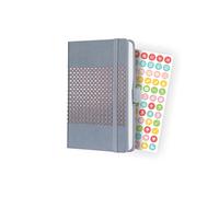 SIGEL J4208 Jolie Agenda semainier 2024, couverture rigide, 9,5 x 15 cm, 174 pages, gris clair