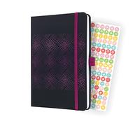 SIGEL J4213 Jolie Agenda semainier 2024, couverture rigide, 13,5 x 20,3 cm, 174 pages, noir, rose
