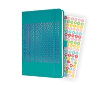 SIGEL J4215 Jolie Agenda semainier 2024, couverture rigide, 13,5 x 20,3 cm, 174 pages, turquoise