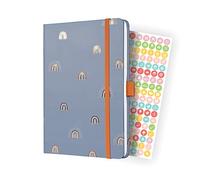 SIGEL J4319 Jolie Agenda semainier 2024, Rainbow Grey, 13,5 x 20,3 cm, couverture rigide, 174 pages, gris