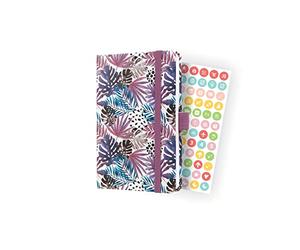 SIGEL J4354 Jolie Agenda semainier 2024, Violet Jungle Fever, 9,5 x 15 cm, couverture rigide, 174 pages, pourpre, baie, bleu