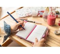 SIGEL J5349 SIGEL Buchkalender Jolie 2025 Cosmic Fantasy Beige