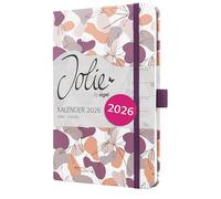 sigel Agenda semainier Jolie Beauty Summer Linear Leaves 2026 A5 violet/rose/blanc certifié FSC