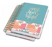 sigel Lot de 2 carnets JN611 – 16,8×21,5 cm, pointillé, couverture rigide, motif coups de pinceau