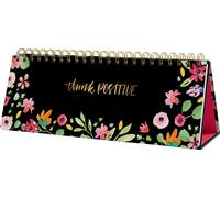 SIGEL JP105 Agenda semainier Jolie non daté - Glittery Joy - 1/2 DIN A4 horizontal - gris - couverture rigide - 2 pages = en bas semaine / en haut page de planification - 124 p. -