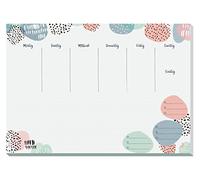 SIGEL JS101 Sous-main en papier à déchirer, semainier, format A3, 30 feuilles, végétalien, en papier durable, inspiration Jolie Rose