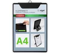 Sigel KB100 Porte-menu clipboard DIN A4 noir (l x H) 23 cm x 33 cm