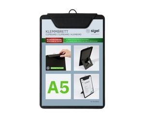 Sigel KB101#####Speisekarten-Klemmbrett DIN A5 noir (l x H) 16.5 cm x 23.5 cm