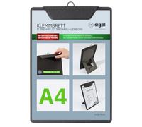 Sigel Porte-menu à pince KB110 - A4 anthracite (23 x 33 cm)